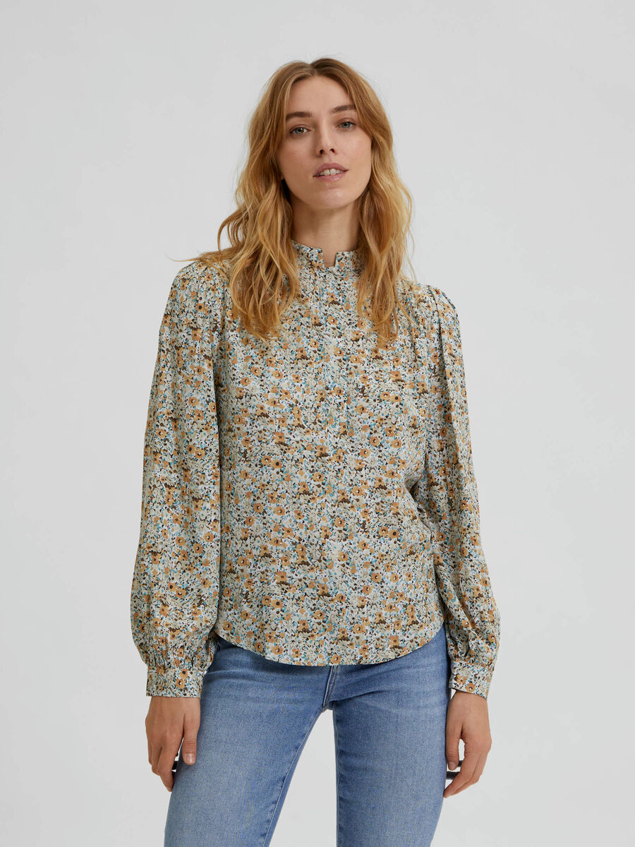 Selected FLORAL BLOUSE, Sandshell, highres - 16085959_Sandshell_957043_003.jpg