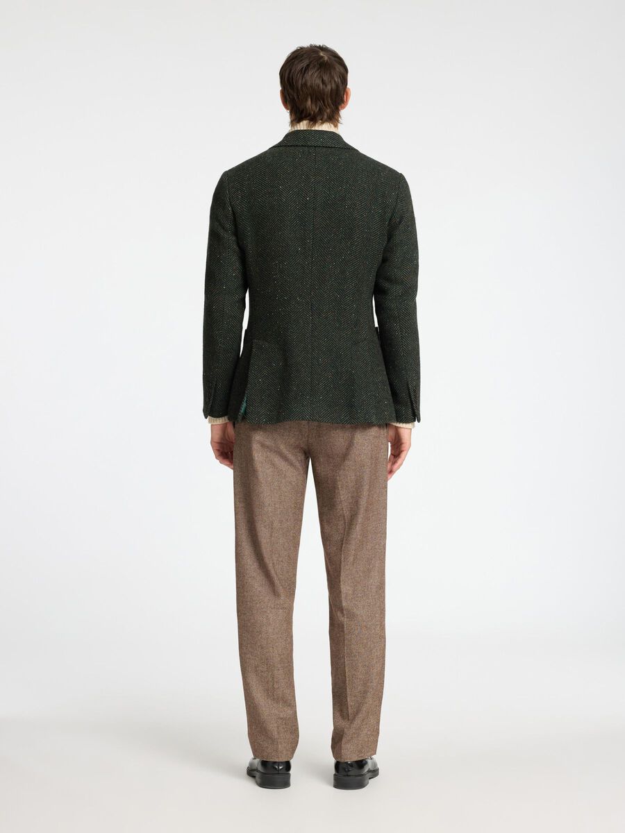 Selected SLIM FIT HERRINGBONE DOUBLE-BREASTED BLAZER, Dark Green, highres - 16094885_DarkGreen_1126834_004.jpg