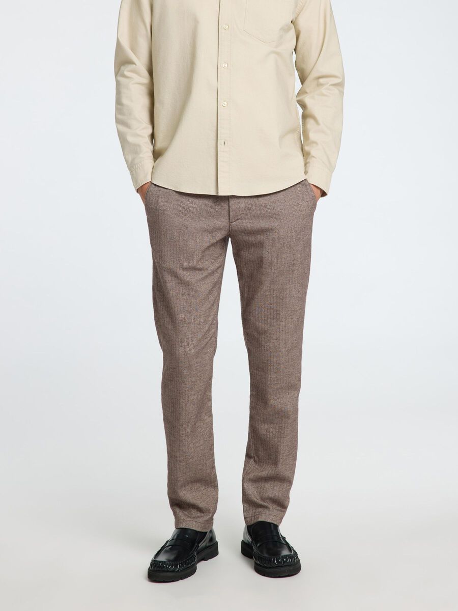 Selected 175 SLIM FIT BRUSHED CHINO, Morel, highres - 16090139_Morel_1053513_003.jpg