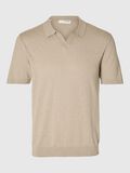 Selected SHORT-SLEEVED KNITTED POLO SHIRT, Pure Cashmere, highres - 16092653_PureCashmere_001.jpg