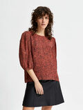 Selected PLEATED VOLUMINOUS SLEEVES TOP, Chili Oil, highres - 16081202_ChiliOil_881697_003.jpg