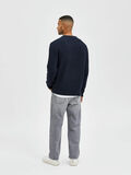 Selected CREW NECK KNITTED PULLOVER, Navy Blazer, highres - 16081161_NavyBlazer_881415_004.jpg