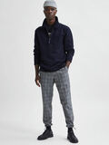 Selected ORGANIC COTTON POLO ZIP SWEATSHIRT, Navy Blazer, highres - 16080153_NavyBlazer_008.jpg