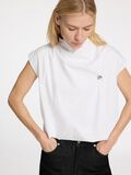 Selected HIGH NECK  CROPPED TOP, Bright White, highres - 16097777_BrightWhite_006.jpg
