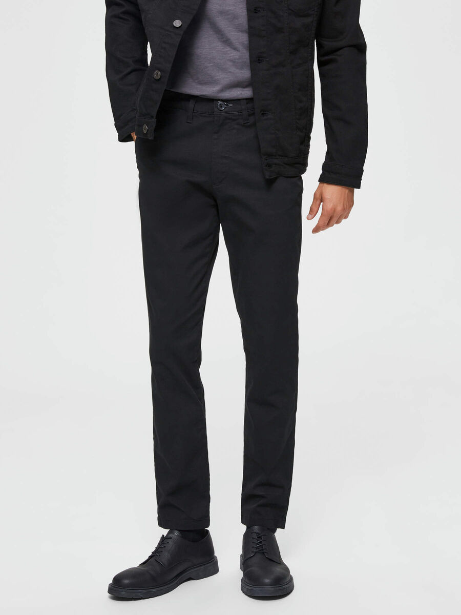 Selected SLIM FIT FLEX - CHINOS, Black, highres - 16074054_Black_003.jpg
