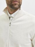 Selected ZIP-UP CARDIGAN, Egret, highres - 16074688_Egret_779264_006.jpg