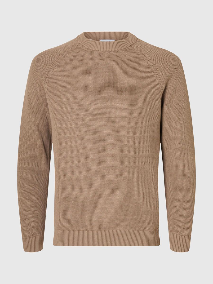 Selected 100% COTTON CREWNECK JUMPER, Desert Taupe, highres - 16097973_DesertTaupe_001.jpg