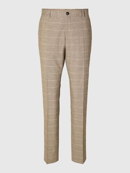Selected CHECKED SUIT TROUSERS, Sand, highres - 16092443_Sand_1078275_001.jpg
