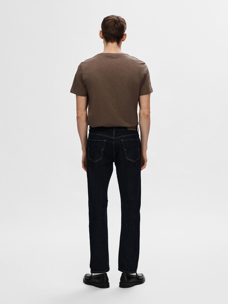 Selected 196 STRAIGHT FIT MØRK VASK JEANS, Blue Denim, highres - 16092488_BlueDenim_004.jpg