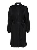 Selected LONG-SLEEVED CURVE SHIRT DRESS, Black, highres - 16090527_Black_001.jpg