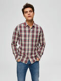 Selected SLIM FIT CHECKED - SHIRT, Bone White, highres - 16071935_BoneWhite_733417_003.jpg