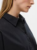 Selected COTTON SHIRT DRESS, Black, highres - 16092160_Black_006.jpg