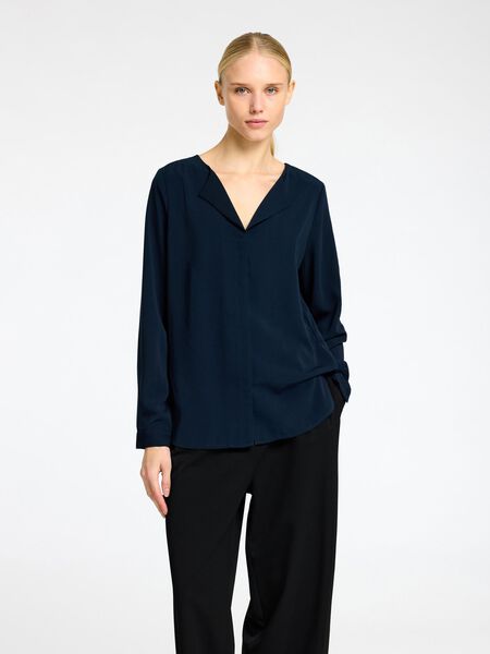 Selected LONG SLEEVED SHIRT, Dark Sapphire, highres - 16095536_DarkSapphire_003.jpg