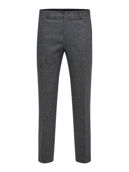 Selected 175 SLIM FIT TWEED TROUSERS, Black, highres - 16086867_Black_971108_001.jpg