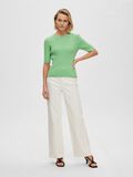 Selected SHORT-SLEEVED KNITTED TOP, Absinthe Green, highres - 16088431_AbsintheGreen_005.jpg