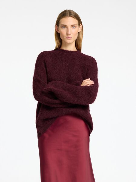 Selected OVERSIZED WOOL BLEND JUMPER, Zinfandel, highres - 16095599_Zinfandel_003.jpg