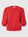 Selected MANCHES BOUFFANTES SWEAT-SHIRT, Flame Scarlet, highres - 16082379_FlameScarlet_001.jpg