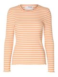 Selected STRIPED LONG-SLEEVED T-SHIRT, Papaya, highres - 16078946_Papaya_977639_001.jpg