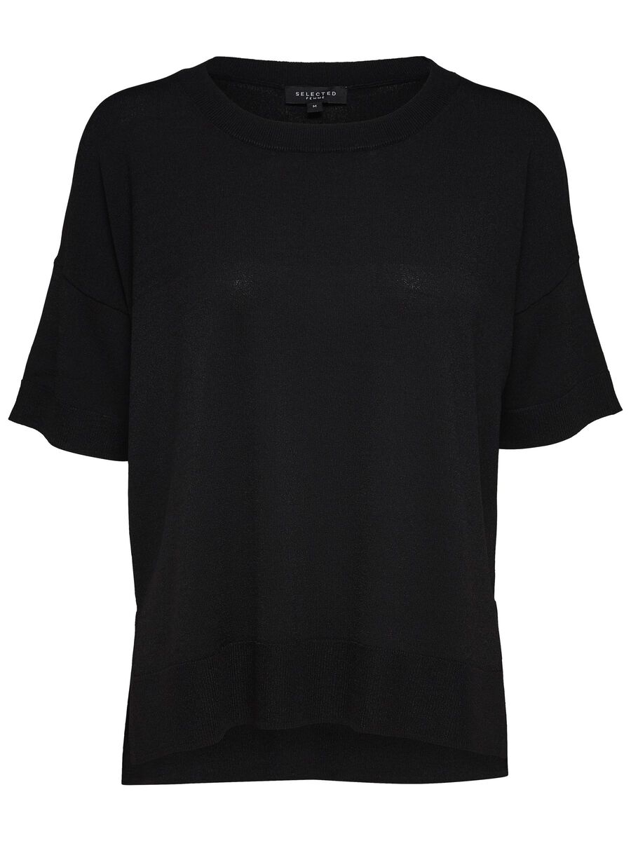 Selected BASIC - T-SKJORTE, Black, highres - 16065731_Black_001.jpg