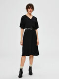 Selected MANCHES COURTES - ROBE MI-LONGUE, Black, highres - 16071690_Black_005.jpg