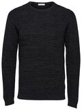 Selected COL RAS-DU-COU - PULL EN MAILLE, Anthracite, highres - 16059390_Anthracite_605097_001.jpg