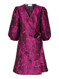 Selected PUFF SLEEVED WRAP DRESS, Very Berry, highres - 16087019_VeryBerry_001.jpg