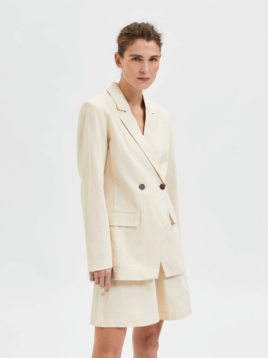 Selected LINEN BLEND BLAZER, Sandshell, highres - 16083233_Sandshell_003.jpg