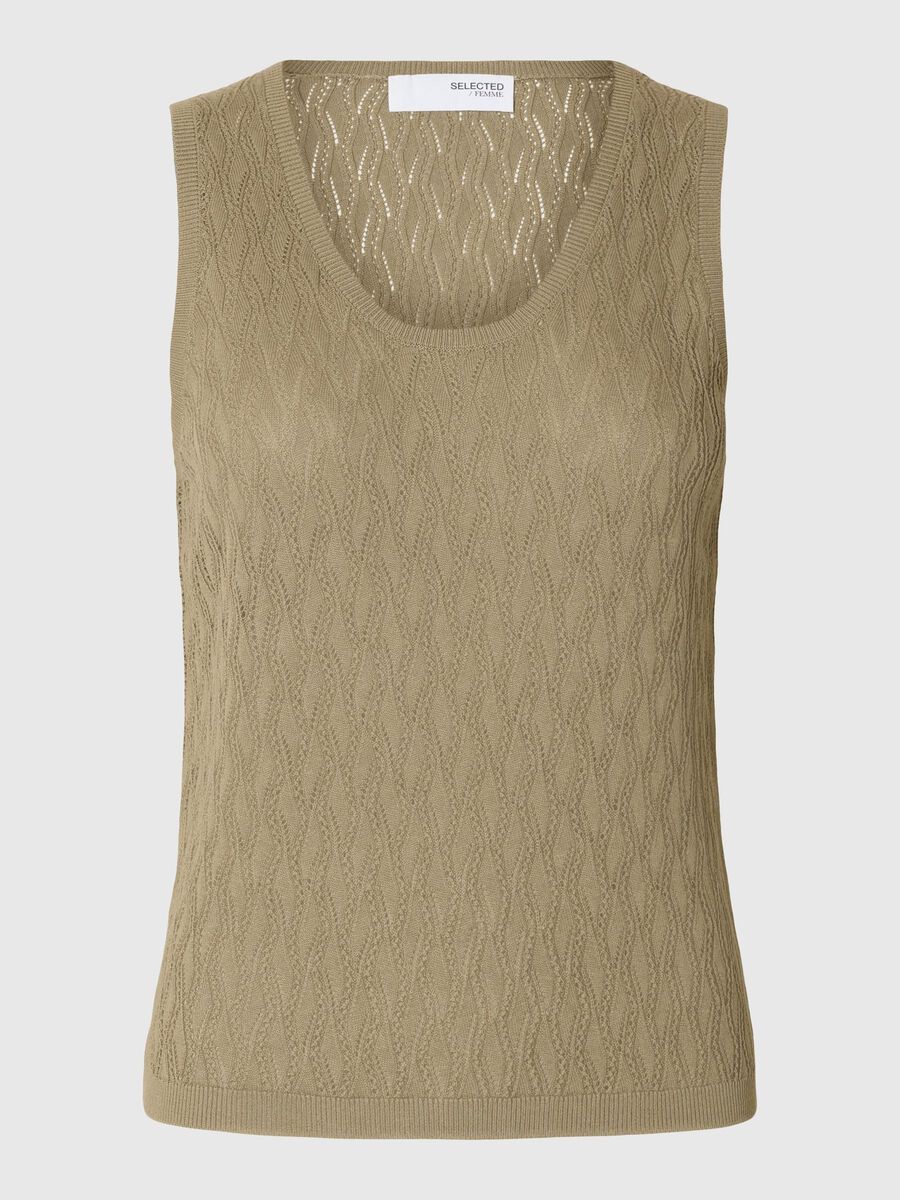 Selected KNITTED  TOP, Vetiver, highres - 16096822_Vetiver_001.jpg