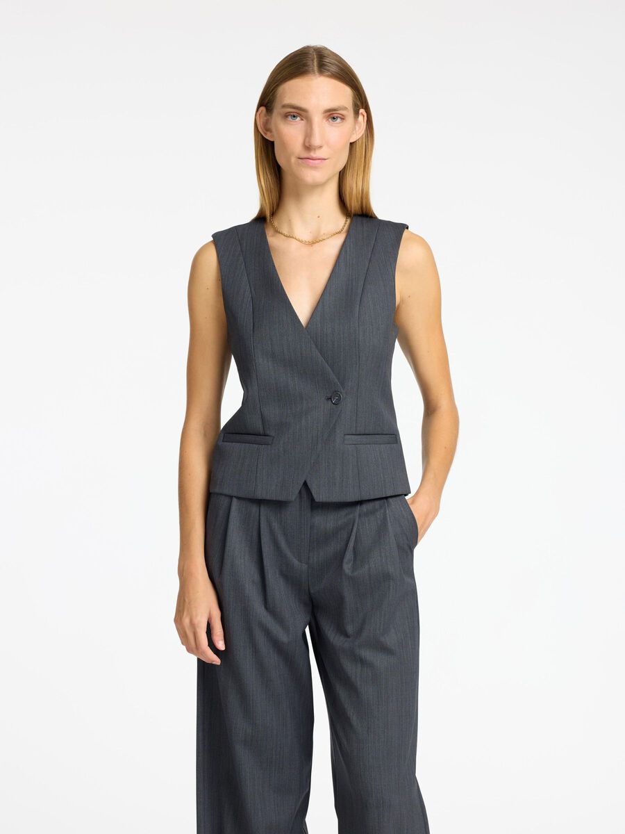 Selected ASYMMETRISK ULLBLANDNING VÄST, Steel Gray, highres - 16095680_SteelGray_003.jpg
