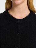 Selected WOOL BLEND SHORT SLEEVED CARDIGAN, Black, highres - 16096194_Black_006.jpg