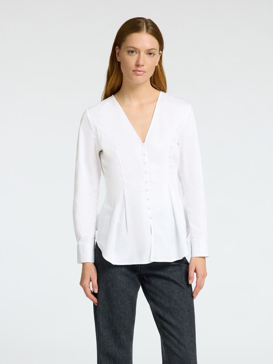 Selected NAUWSLUITEND OVERHEMD MET LANGE MOUWEN, Bright White, highres - 16096975_BrightWhite_003.jpg