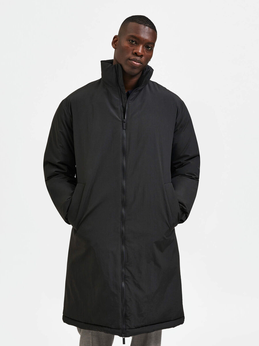 Selected LONGLINE WATTIERTE JACKE, Black, highres - 16085199_Black_003.jpg