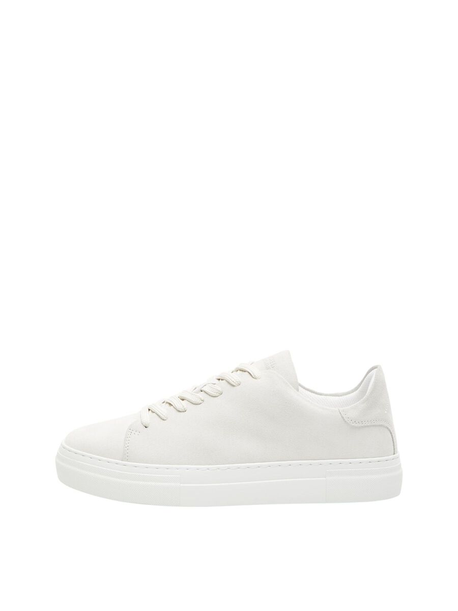 Selected SUEDE TRAINERS, White, highres - 16075984_White_001.jpg