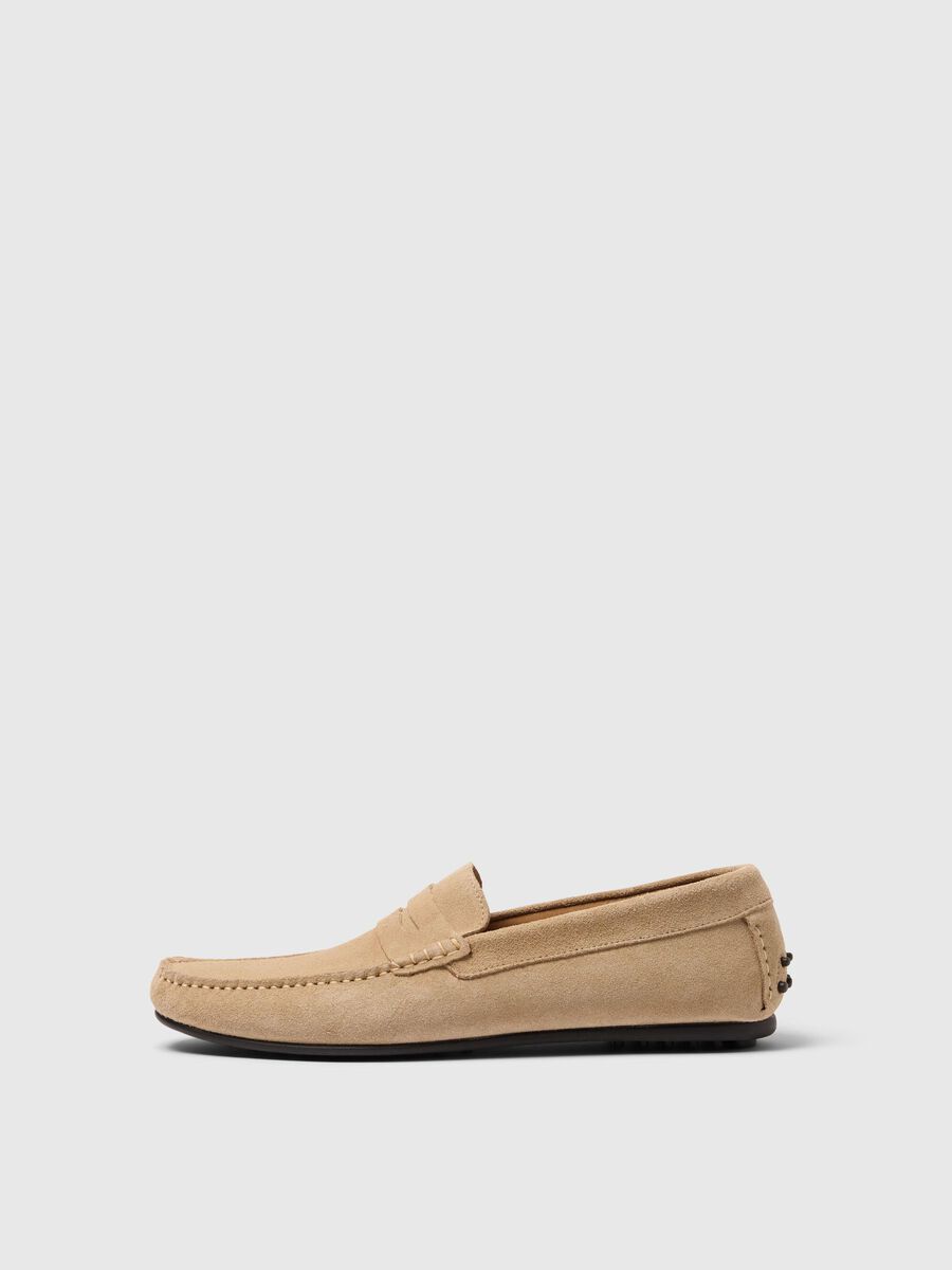Selected SUEDE LOAFERS, Sand, highres - 16089391_Sand_001.jpg