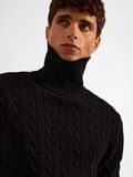 Selected CABLE-KNIT PULLOVER, Black, highres - 16077218_Black_008.jpg