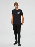 Selected COTON BIOLOGIQUE - T-SHIRT, Black, highres - 16070459_Black_718389_005.jpg