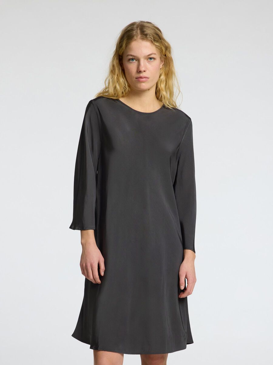 Selected VISCOSE MINI DRESS, Volcanic Ash, highres - 16098439_VolcanicAsh_003.jpg