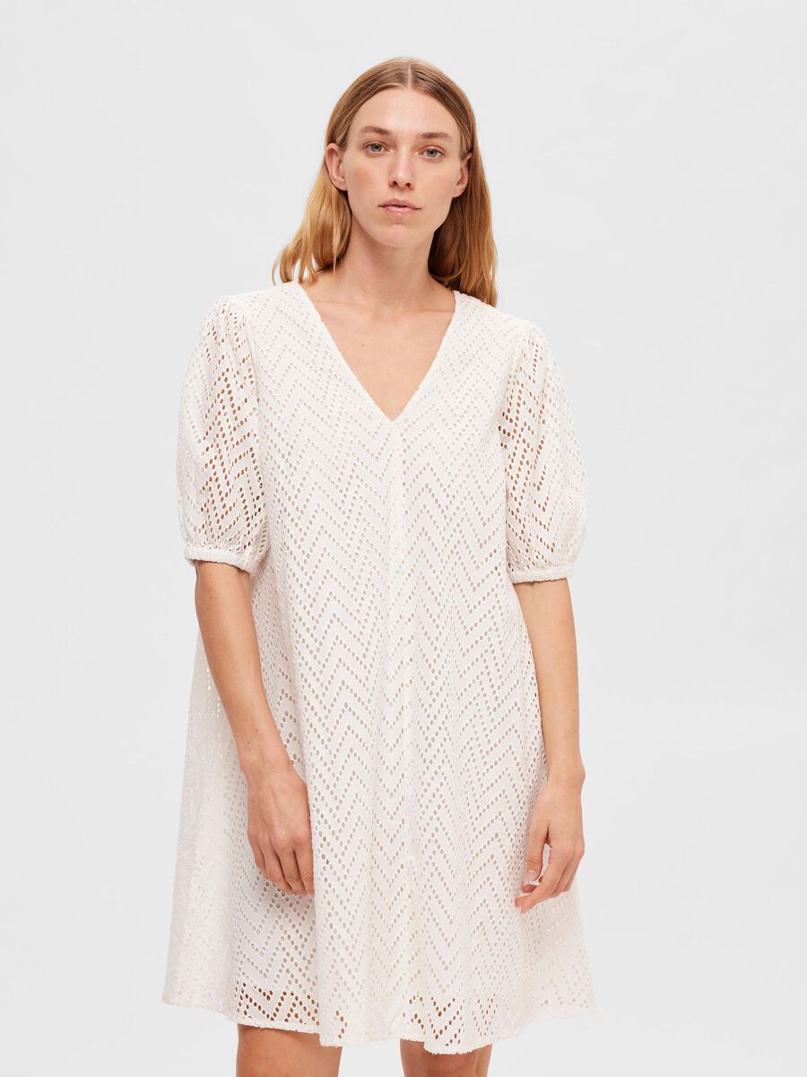 Selected BRODERIE ANGLAISE MINI DRESS, Bright White, highres - 16092093_BrightWhite_003.jpg