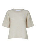 Selected SHORT-SLEEVED KNITTED TOP, Birch, highres - 16089160_Birch_1016726_001.jpg