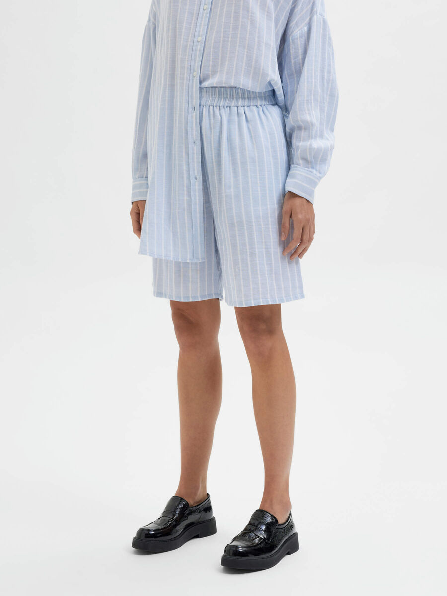 Selected STRIPED SHORTS, Brunnera Blue, highres - 16085237_BrunneraBlue_944032_003.jpg