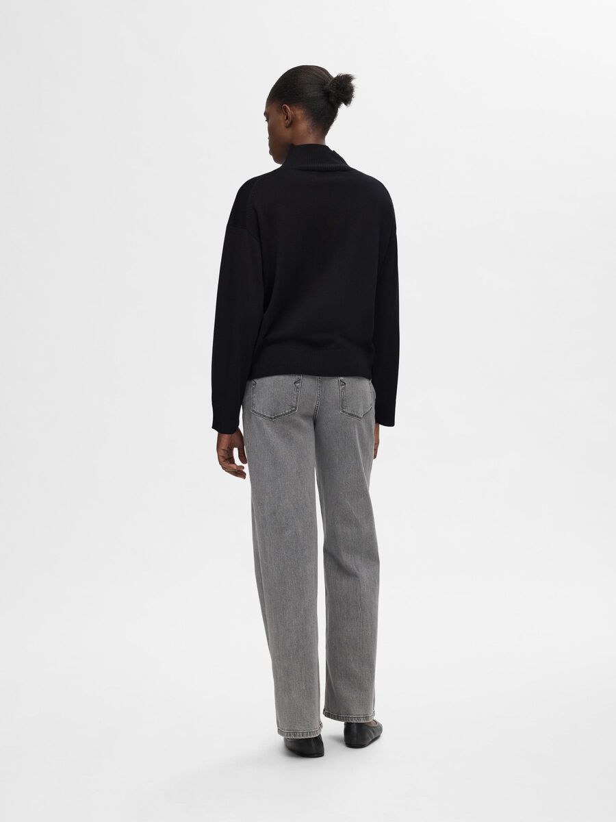 Selected 100% MERINO WOOL HIGH-NECK JUMPER, Black, highres - 16094693_Black_004.jpg