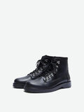 Selected LEATHER HIKING BOOTS, Black, highres - 16085955_Black_006.jpg