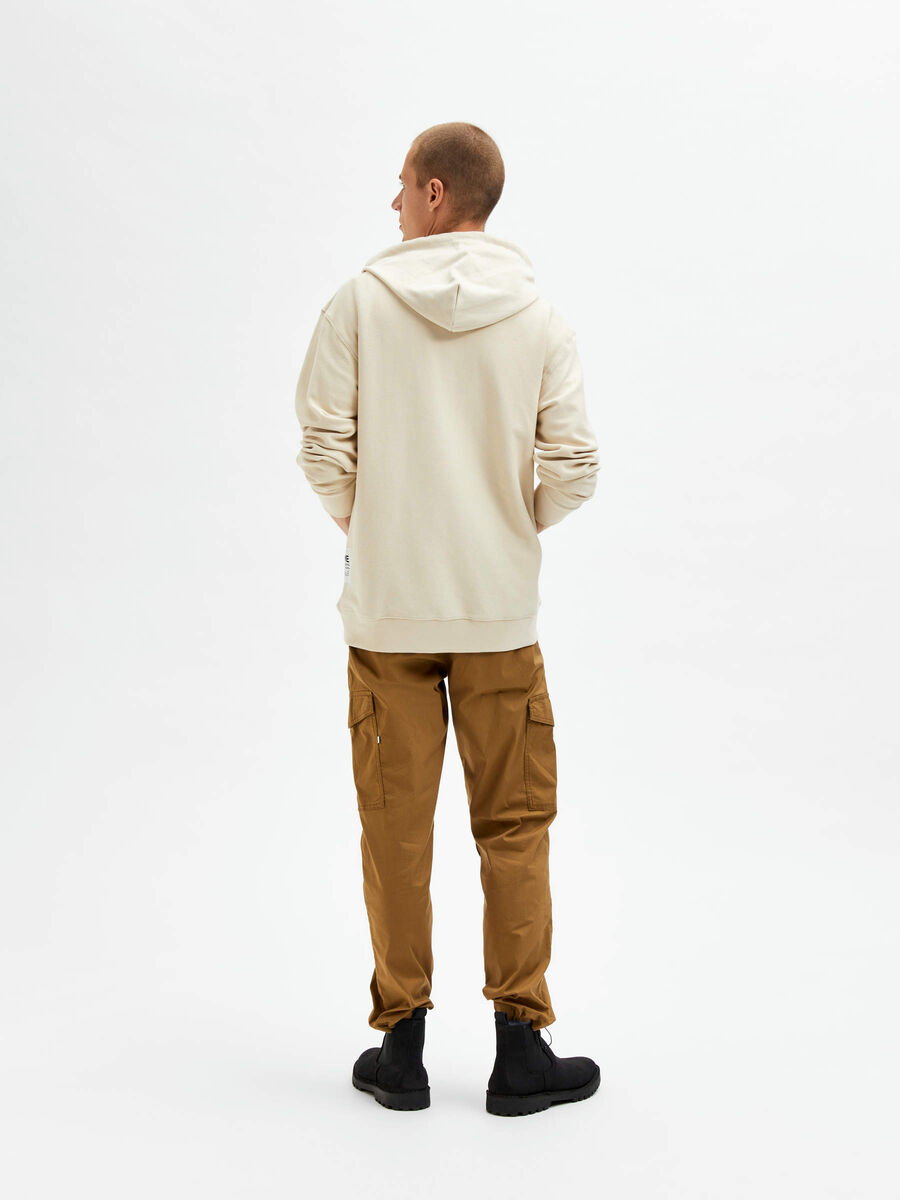 Selected GEBREIDE HOODIE, Oatmeal, highres - 16082813_Oatmeal_004.jpg