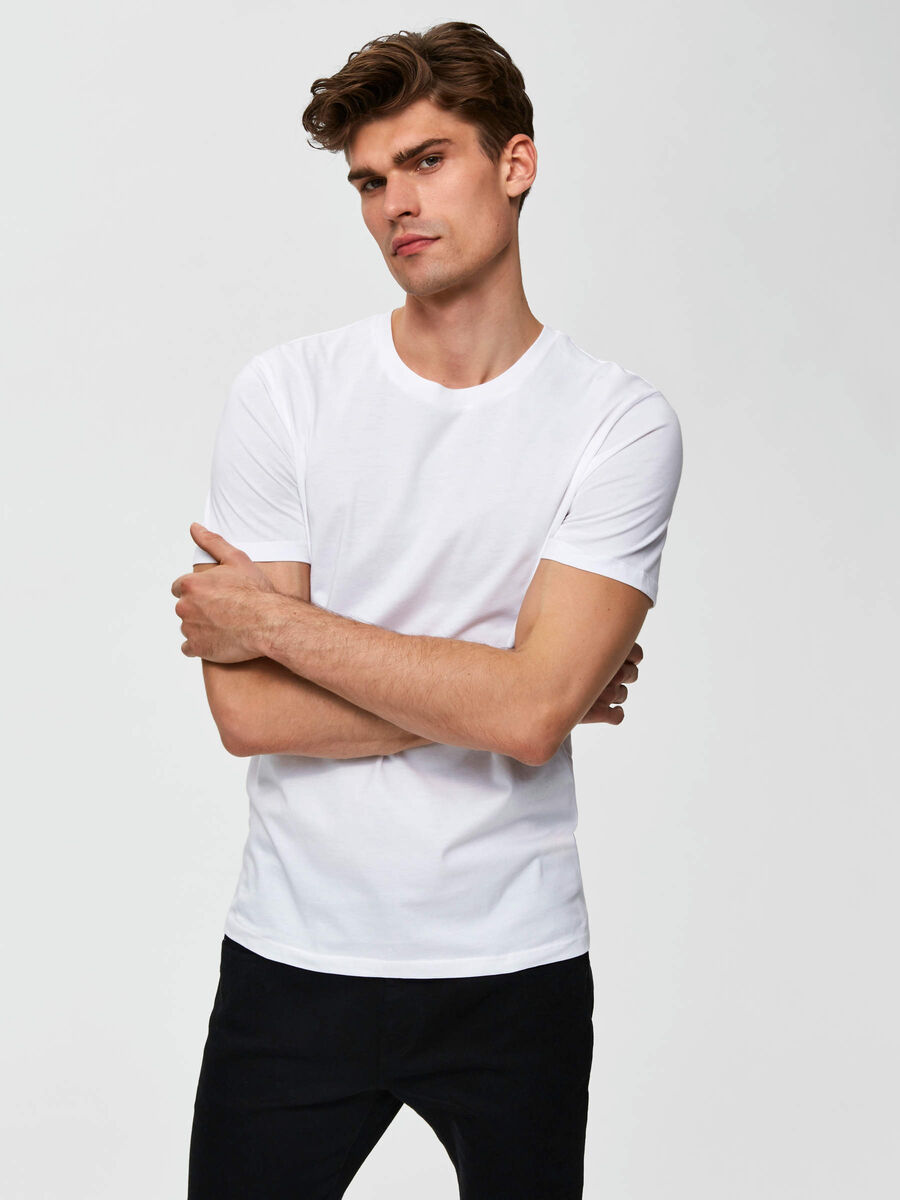 PERFECT O-NECK T-SHIRT | White | SELECTED HOMME®