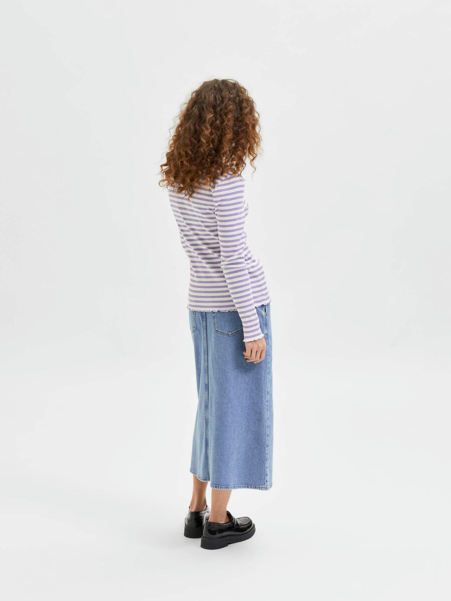 Selected STRIPED LONG-SLEEVED T-SHIRT, Violet Tulip, highres - 16077379_VioletTulip_820709_004.jpg