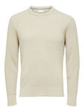 Selected LONG SLEEVED JUMPER, Oatmeal, highres - 16087978_Oatmeal_001.jpg