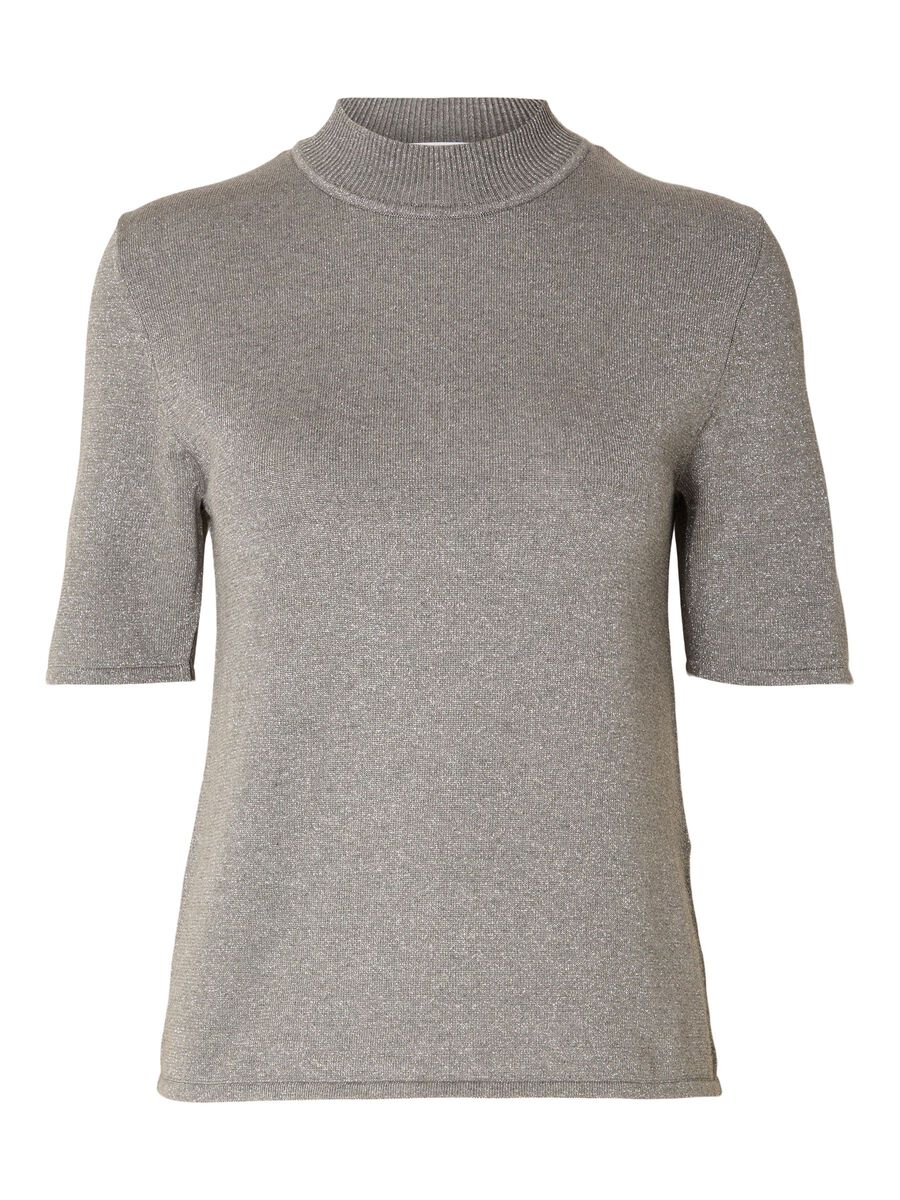 Selected GLITTER TOP EN MAILLE, Medium Grey Melange, highres - 16091949_MediumGreyMelange_1071224_001.jpg