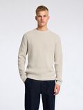 Selected STRUCTURED CREWNECK JUMPER, Oatmeal, highres - 16095614_Oatmeal_003.jpg