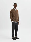 Selected POLO STYLE KNITTED CARDIGAN, Chocolate Chip, highres - 16081160_ChocolateChip_881414_005.jpg