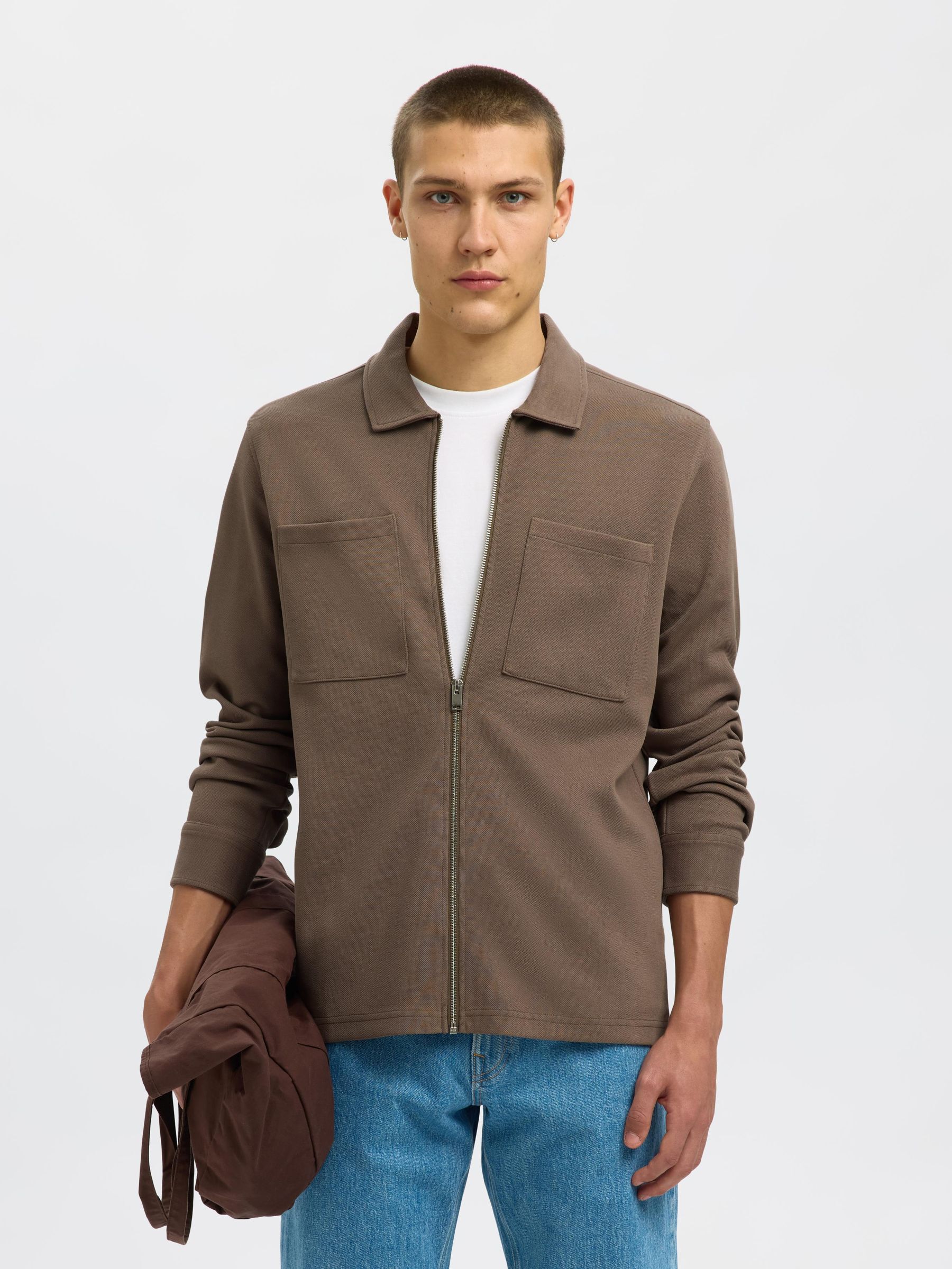Men Autumn And Winter Fashion Casual Check Square Lapel